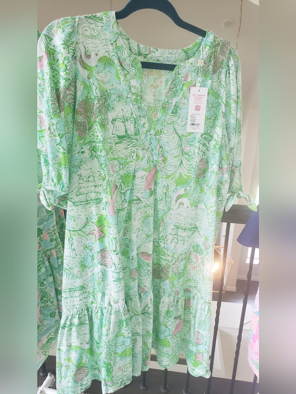 Lilly Pulitzer Green & Pink Shae Dress